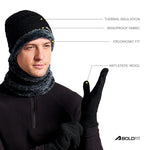 Winter Cap for Men with Neck Warmer &amp; Gloves Set